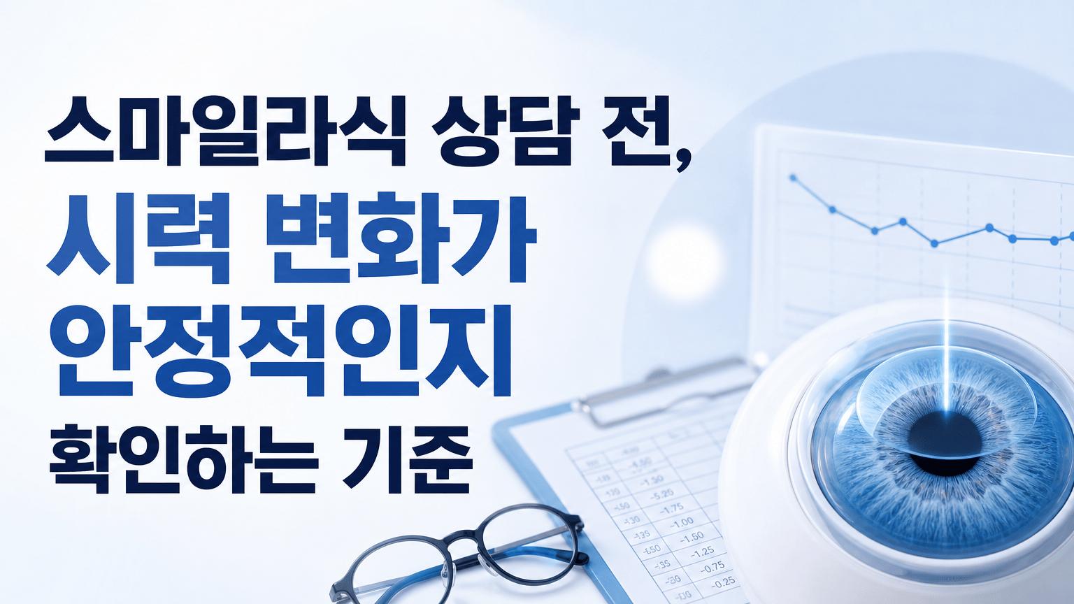 스마일라식 상담 전, 시력 변화가 안정적인지 확인하는 기준