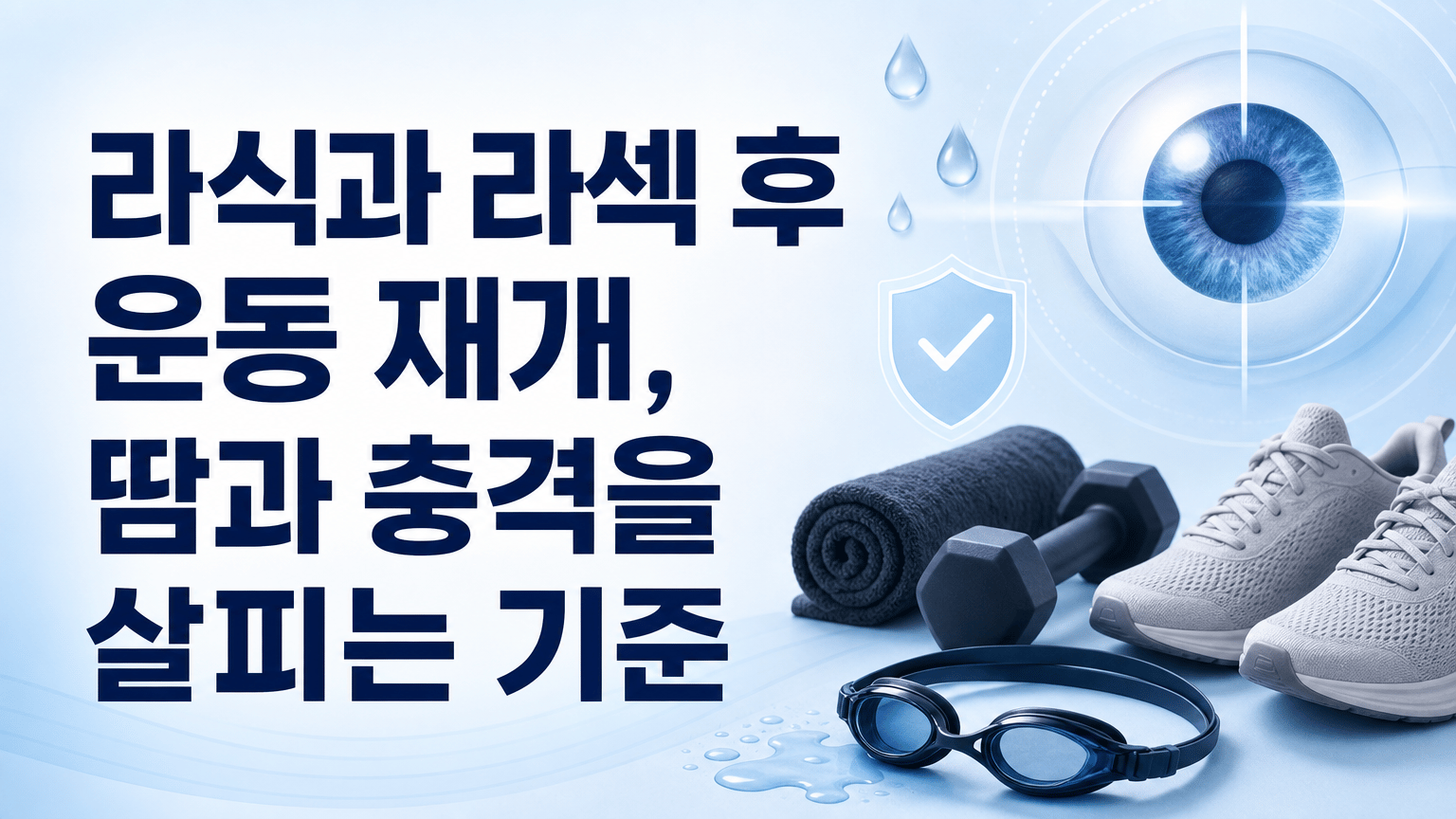 라식과 라섹 후 운동 재개, 땀과 충격을 살피는 기준