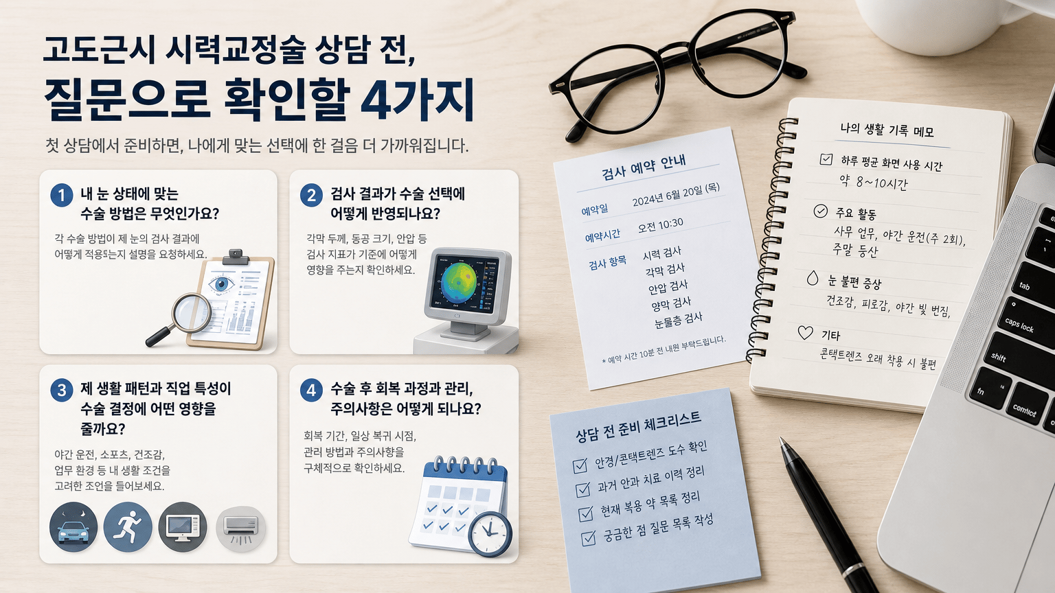 고도근시 시력교정술 상담 전, 질문으로 확인할 4가지